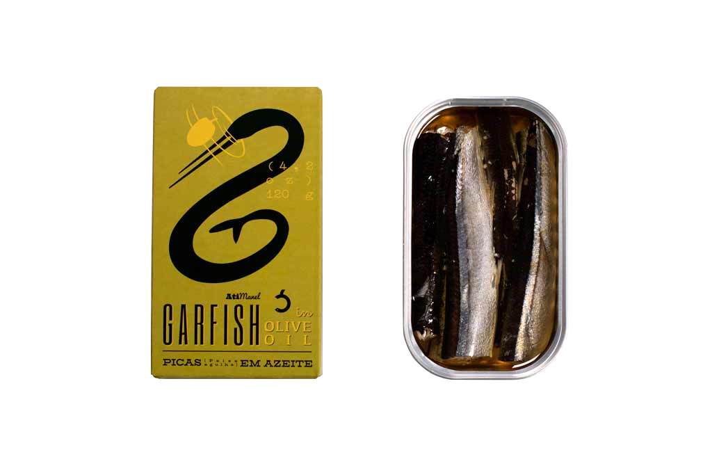 Ati Manel Garfish in Olive Oil product packaging