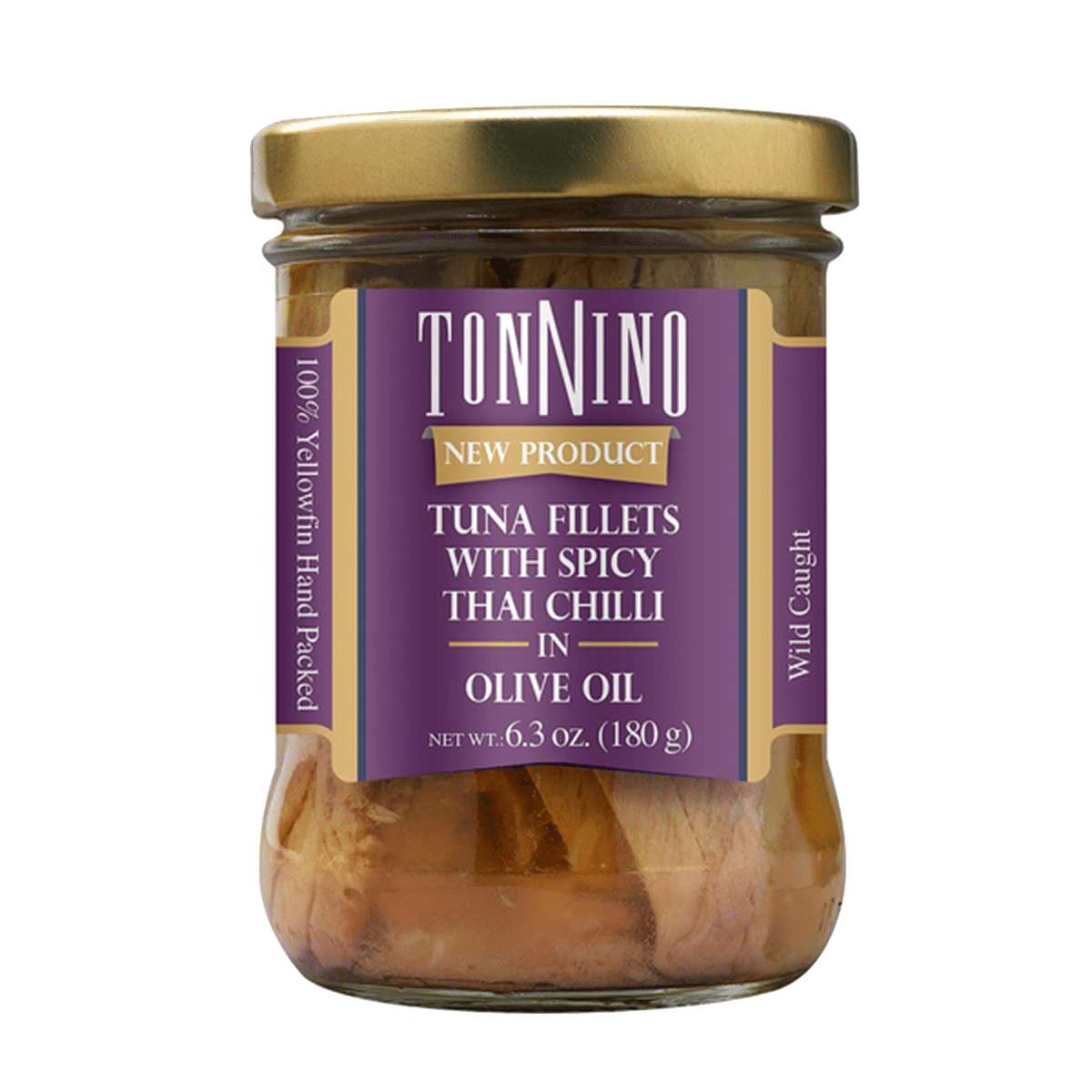 Tonnino Yellowfin Tuna Fillets with Spicy Thai Chili product packaging