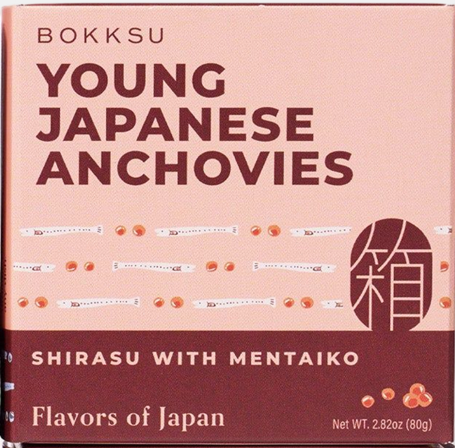 Bokksu Shirasu Anchovies with Mentaiko product packaging
