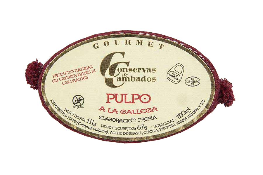 Conservas de Cambados Octopus in Galician Sauce product packaging