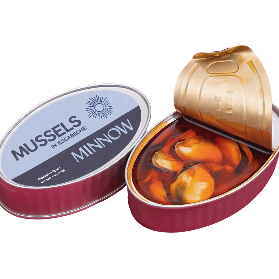 Minnow Mussels product packaging